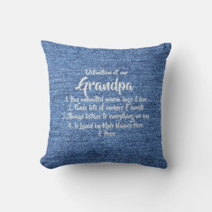 Change Text Definition of our Grandpa, Grandfather Cushion
