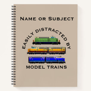 Change Text Easily Distracted Model Trains Diesel Notebook