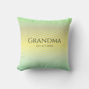 Change Text Grandma Est Grandmother New Baby Cushion