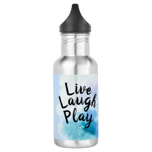 Change Text Live Laugh Play Inspire Motivate Quote 532 Ml Water Bottle