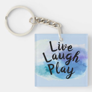 Change Text Live Laugh Play Inspire Motivate Quote Key Ring