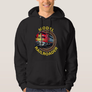 Change Text Model Railroader Red Yellow Diesel Hoodie