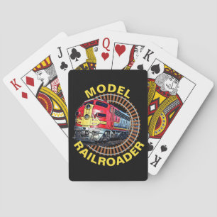 Change Text Model Railroader Red Yellow Diesel Thr Playing Cards