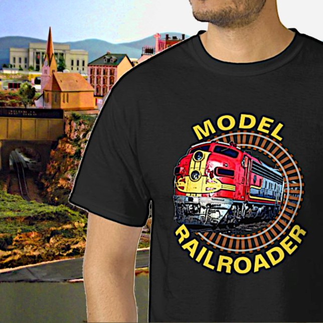 Change Text Model Railroader Red Yellow Diesel Thr T-Shirt (Creator Uploaded)