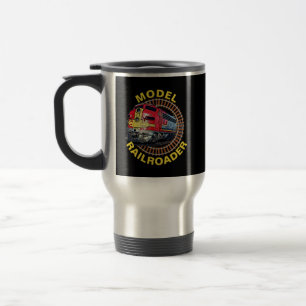 Change Text Model Railroader Red Yellow Diesel     Travel Mug