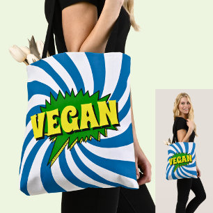 Change Text or Add Name Comic Book Style Swirl Tote Bag