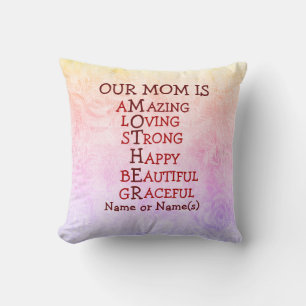 Change Text, Our Mum Is MOTHER Words, Add Names    Cushion