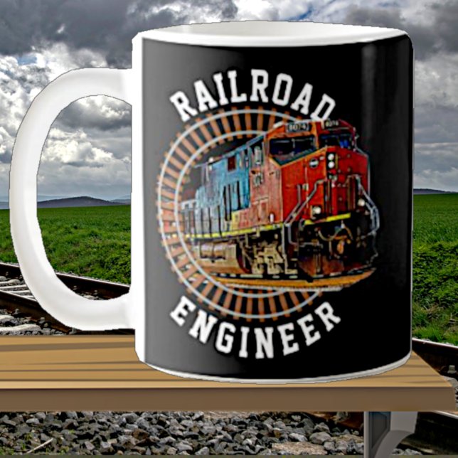 Change Text Railroad Engineer Diesel Locomotive    Coffee Mug (Creator Uploaded)