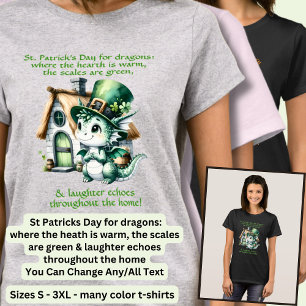Change Text, St Patricks Day for Dragons T-Shirt