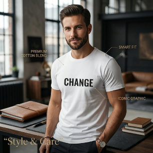 Change Text Statement Tee for Men Customisable