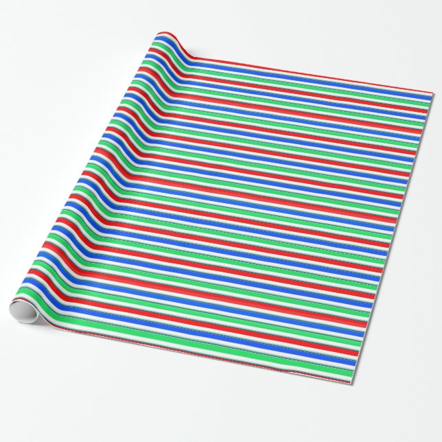 Change the Colour Candy Stripe Wrapping Paper (Unrolled)