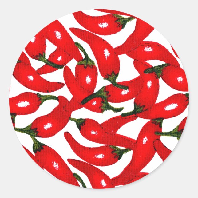 Change the Colour Chilli Classic Round Sticker (Front)