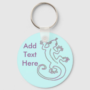 Change the Colour Gecko 2 pink Key Ring