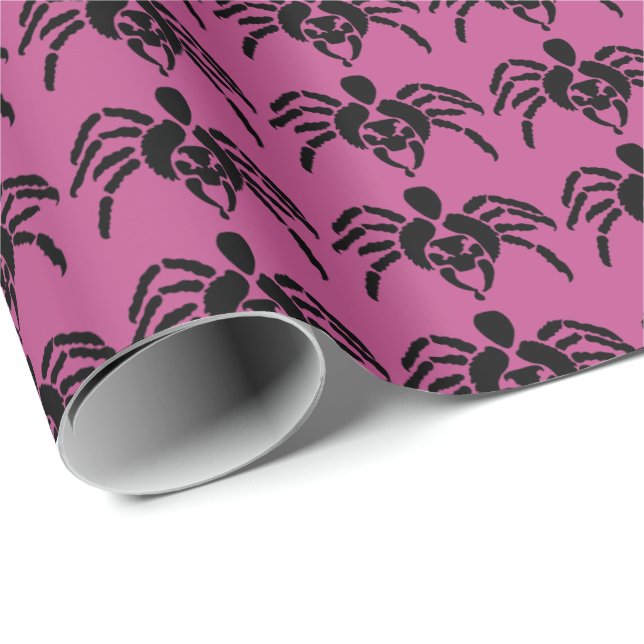 Change the Colour Spider in Purple Wrapping Paper (Roll Corner)