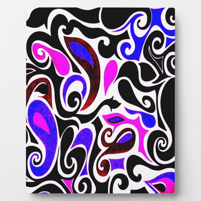 Change the Colour Wacky Retro Swirl Plaque (Front)