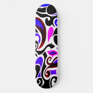 Change the Colour Wacky Retro Swirl Skateboard