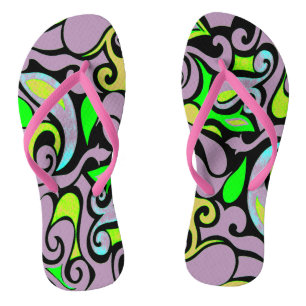 Change the Colour Wacky Retro Swirl :) Thongs