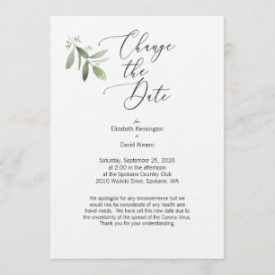 Change the Date Card - Corona Virus card