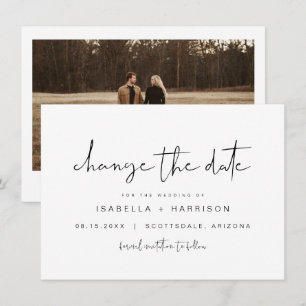 Change the Date Invitation, Wedding Postponement Invitation