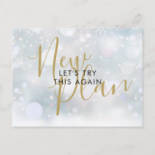 Change the Date New Plan Script Cancelled Winter Postcard