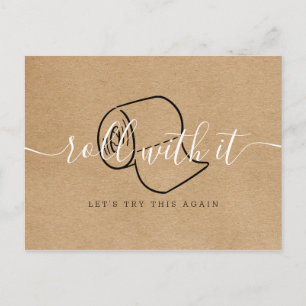 Change the Date Postponed Cancelled Rustic Postcard