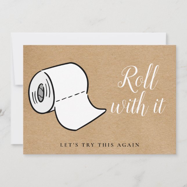 Change the Date Postponed Cancelled Rustic Save The Date (Front)