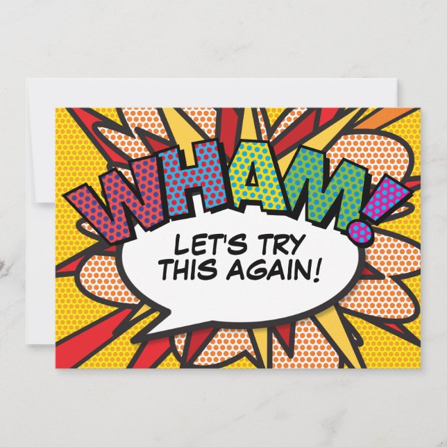 Change the Date Postponed Comic Book Modern Save The Date (Front)