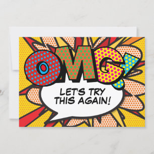 Change the Date Postponed New Plan Modern Fun Invitation