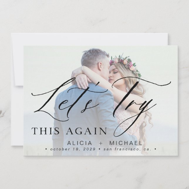 Change the date postponed wedding photo save date (Front)