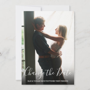 Change the Date Postponed Wedding Script Photo Save The Date