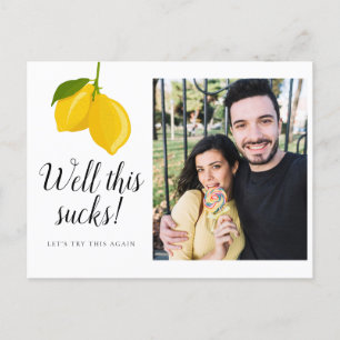 Change the Date Postponement Photo Save the Date Announcement Postcard