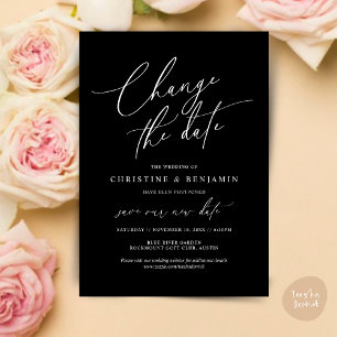 Change the date, Save our new wedding date card