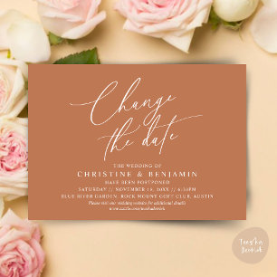 Change the date, Save our new wedding date card