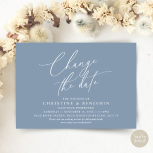 Change the date, Save our new wedding date card