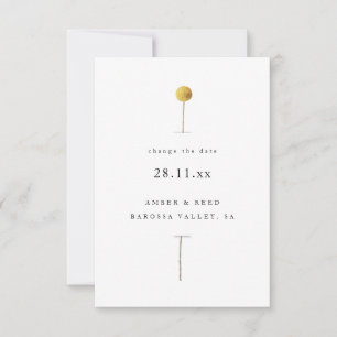 Change the Date Simple Minimal Watercolor Floral