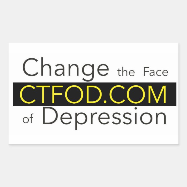 Change the Face of Depression Banner sticker  (Front)