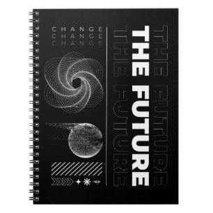 Change the Future Abstract Typography Streetwear Notebook