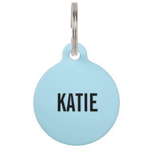 Change the name pete blue colour pet tag