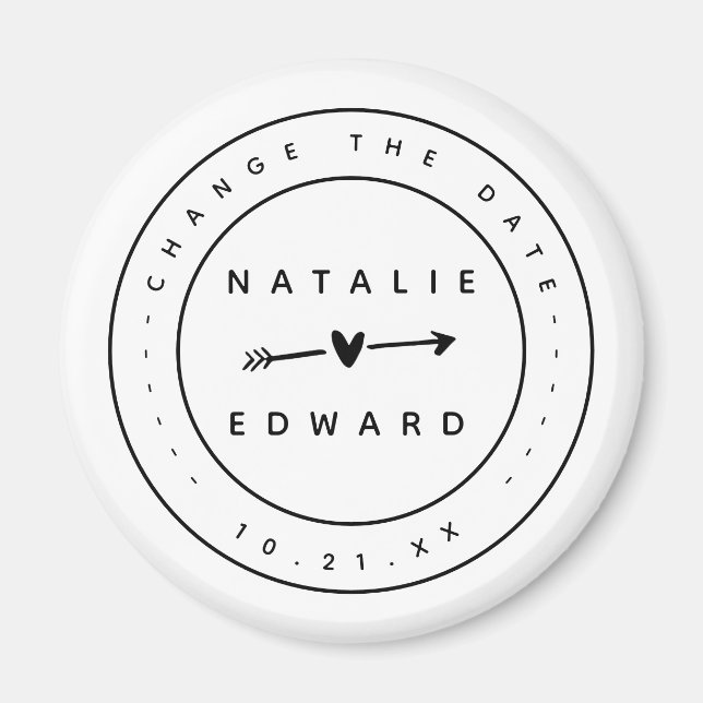 Change the plan wedding cancellation postponement magnet (Front)