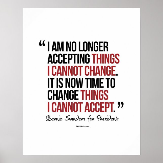 Change things I cannot accept Poster (Front)