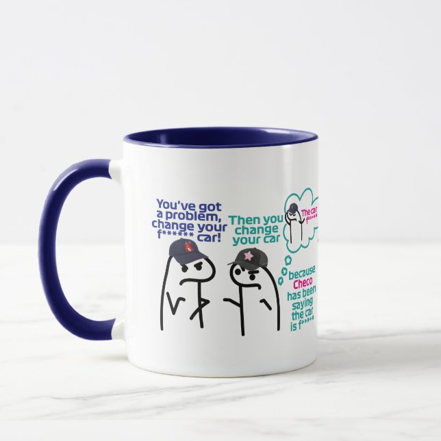 Change Your Car – Funny Motorsport Quote Mug (Left)