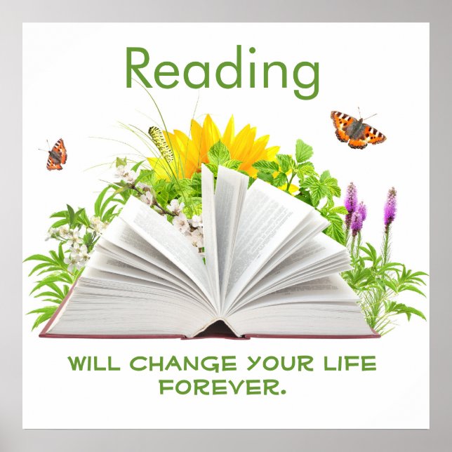 Change Your Life with Reading Poster (Front)