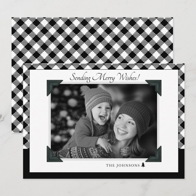 Change Your Photo to Black/White Christmas Holiday (Front/Back)