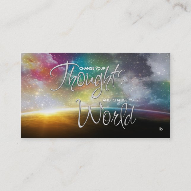 Change Your Thoughts Affirmation Business Card (Front)