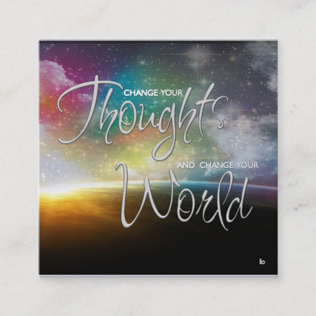 Change Your Thoughts Affirmation Business Card (Front)