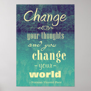 Change your thoughts Motivational Poster