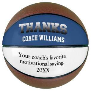 Changeable Colour Thank You Coach Team Basketball