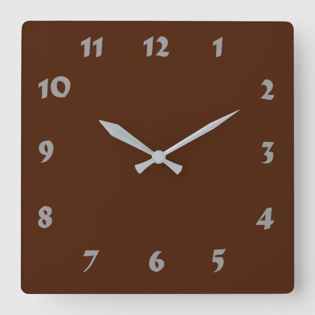 Changeable Numbered Brown Clock (Front)