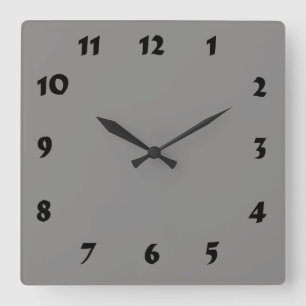 Changeable Numbered Light Grey Clock