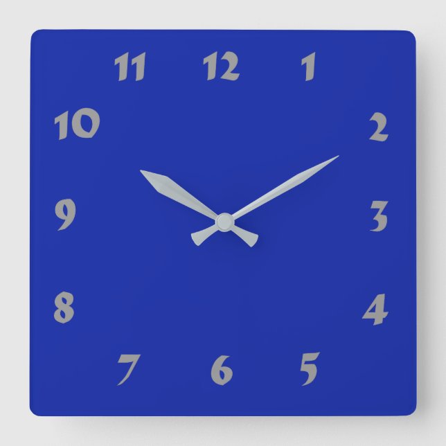 Changeable Numbered Royal Blue Clock (Front)